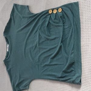 Dutebare Women's Casual Tunic with Button Decor Size XL